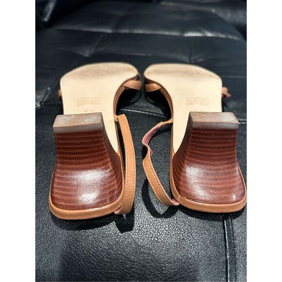 Worthington Women’s Leaf Detail Strappy Leather Upper stylish Sandals. Tan/Brown - Picture 5 of 8